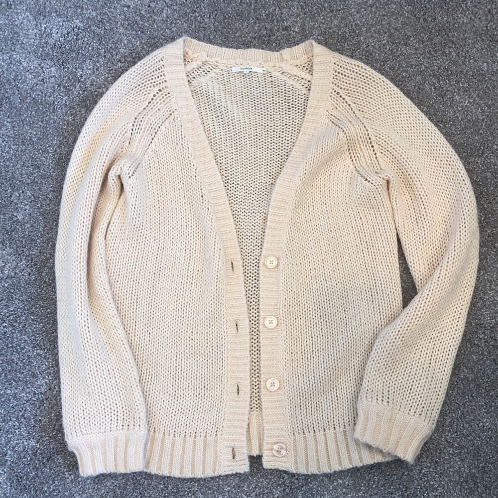 Tularosa Blush Pink Button Up Cardigan Size Small